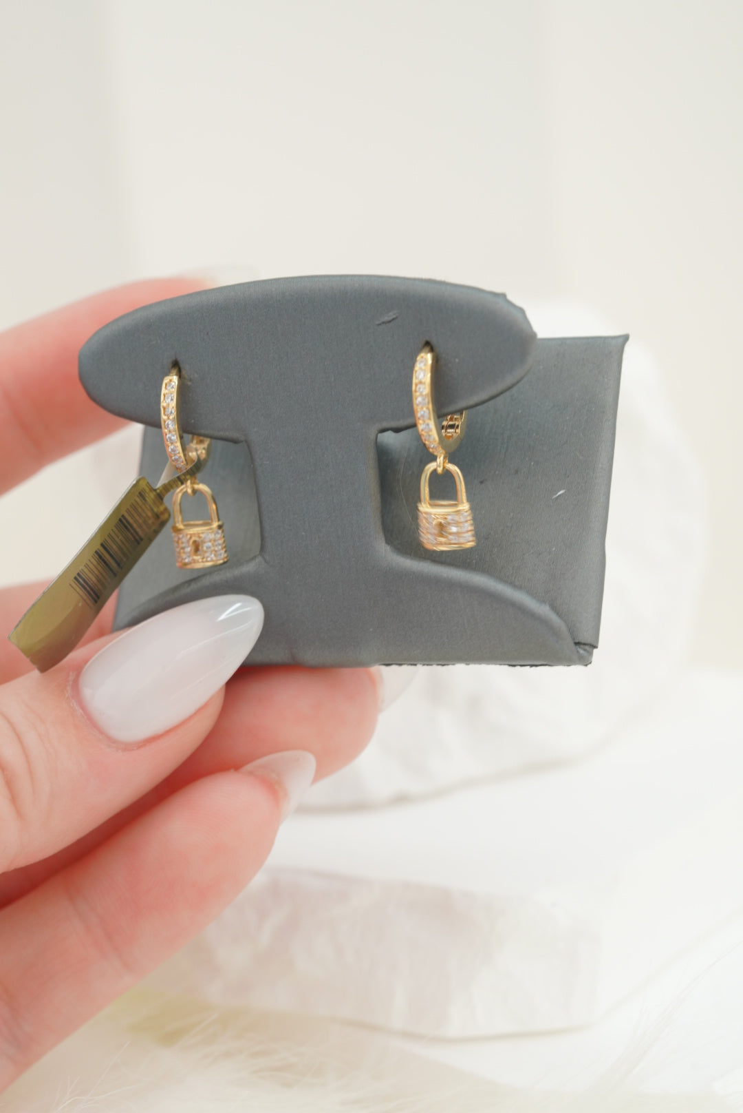 14k Hoops - Crystal Lock
