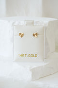 14k Baby Earrings - Thin Hearts
