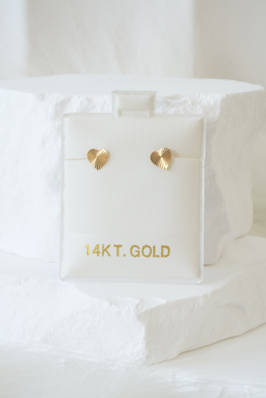 14k Baby Earrings - Thin Hearts