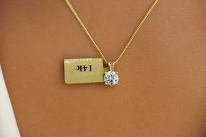 14k Crystal Necklace & Earrings Set