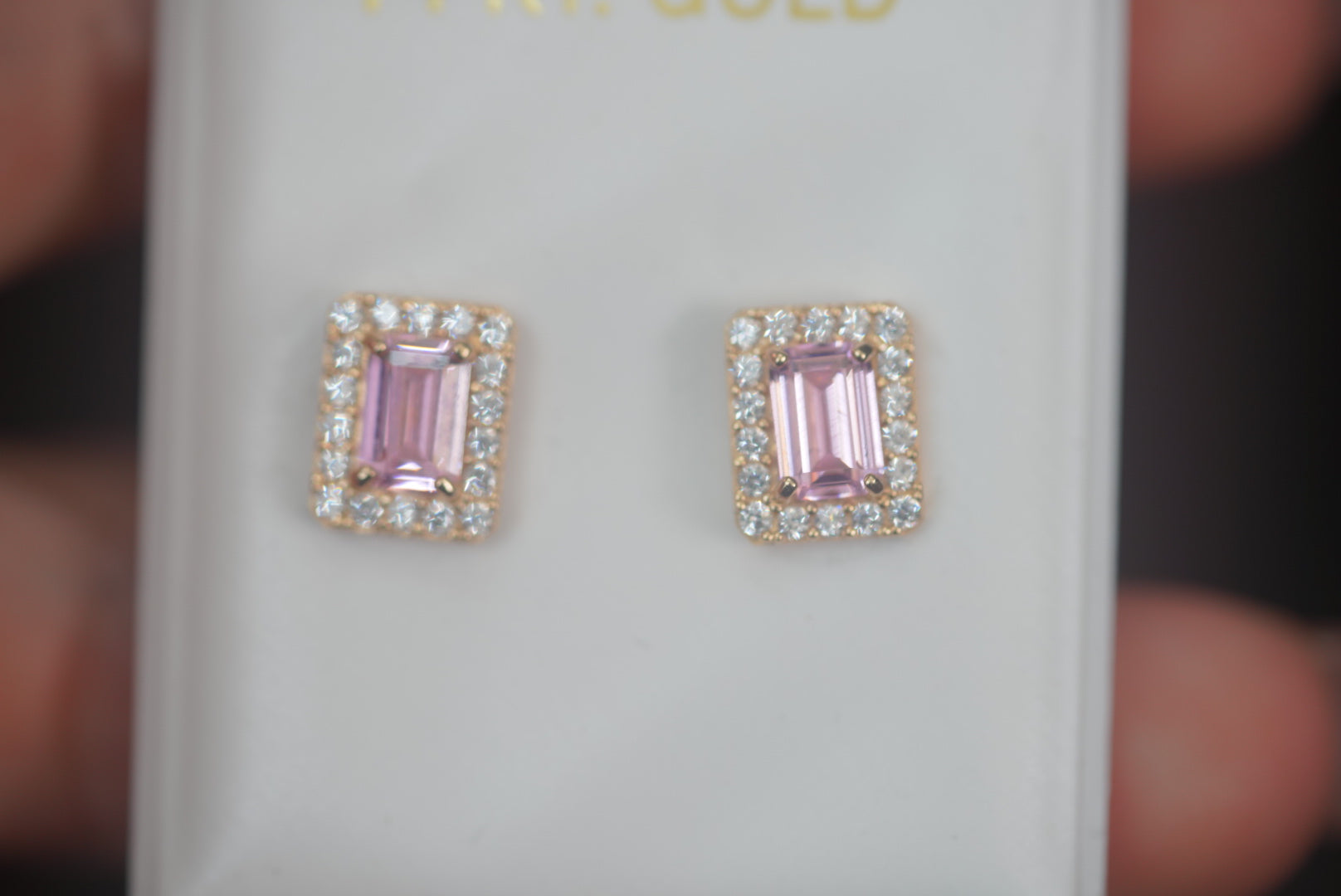 14k Women’s Earrings - Pink Elegance