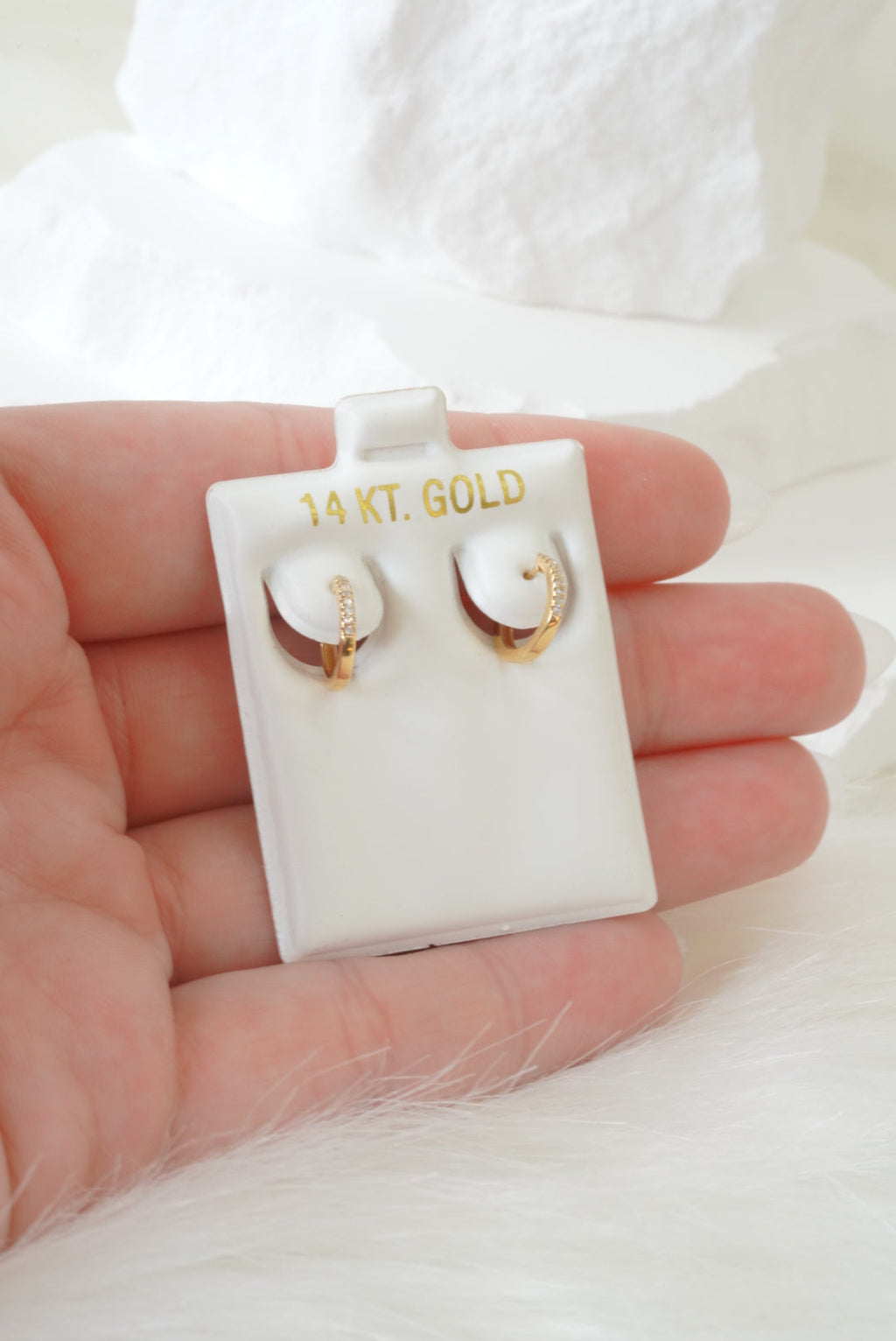 14k Baby Earrings - Sweet Hoops