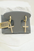 14k Hoops - Shining Crosses