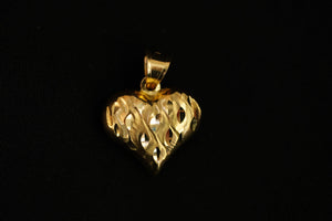 18k Chain with Heart Pendant and Butterfly Earrings