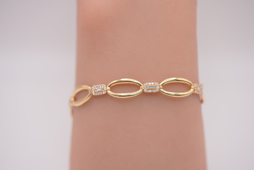 14k Modern Bracelet - Open Shine