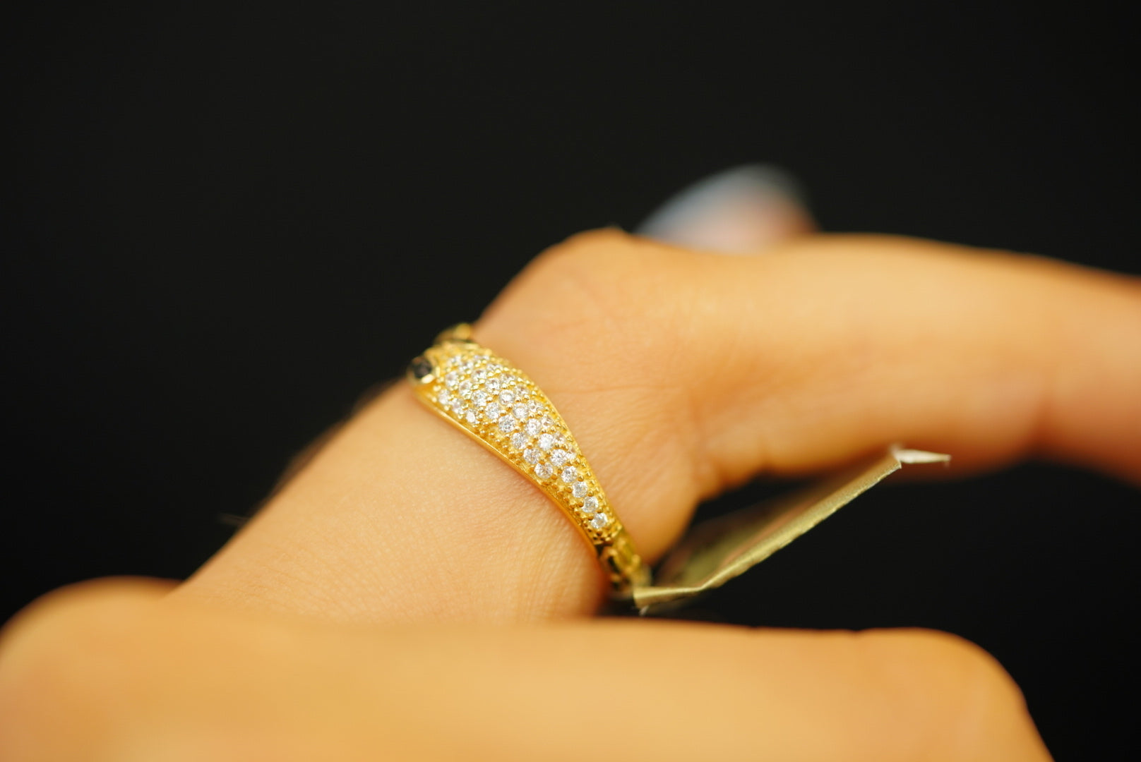 14k Snake Zirconea Ring