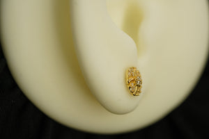 14k Swirl Stud Earring