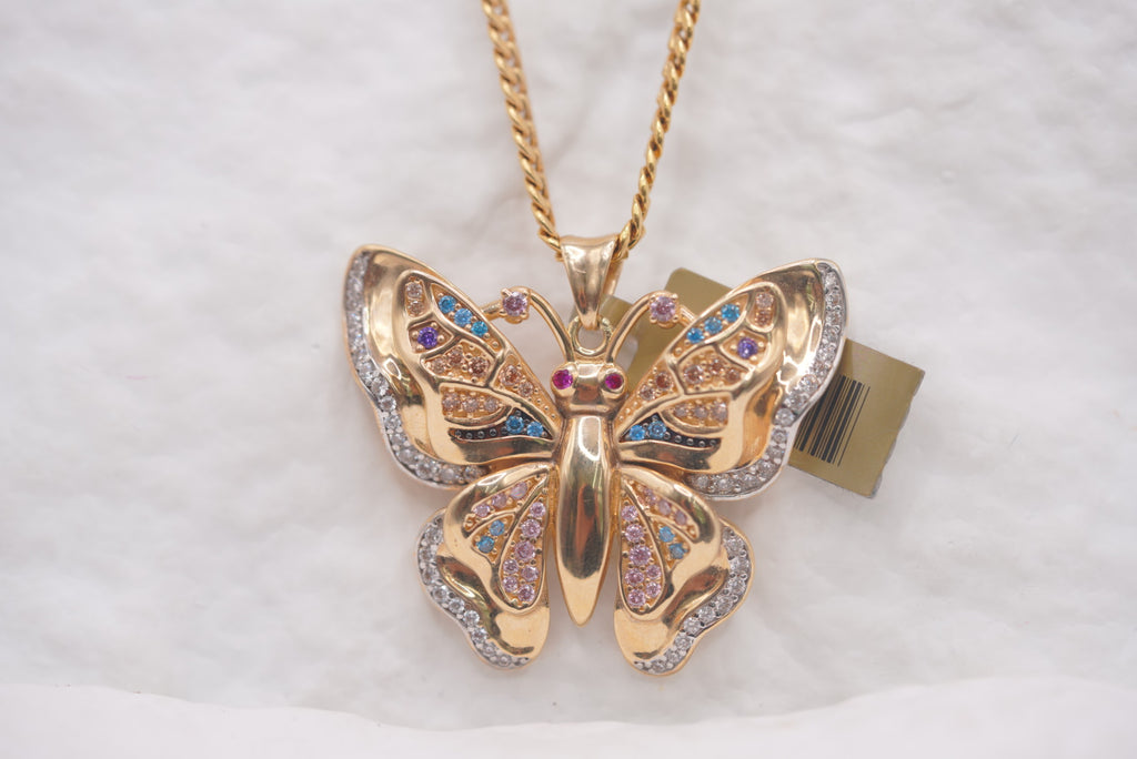 14k Women’s Necklace - Butterfly Beauty