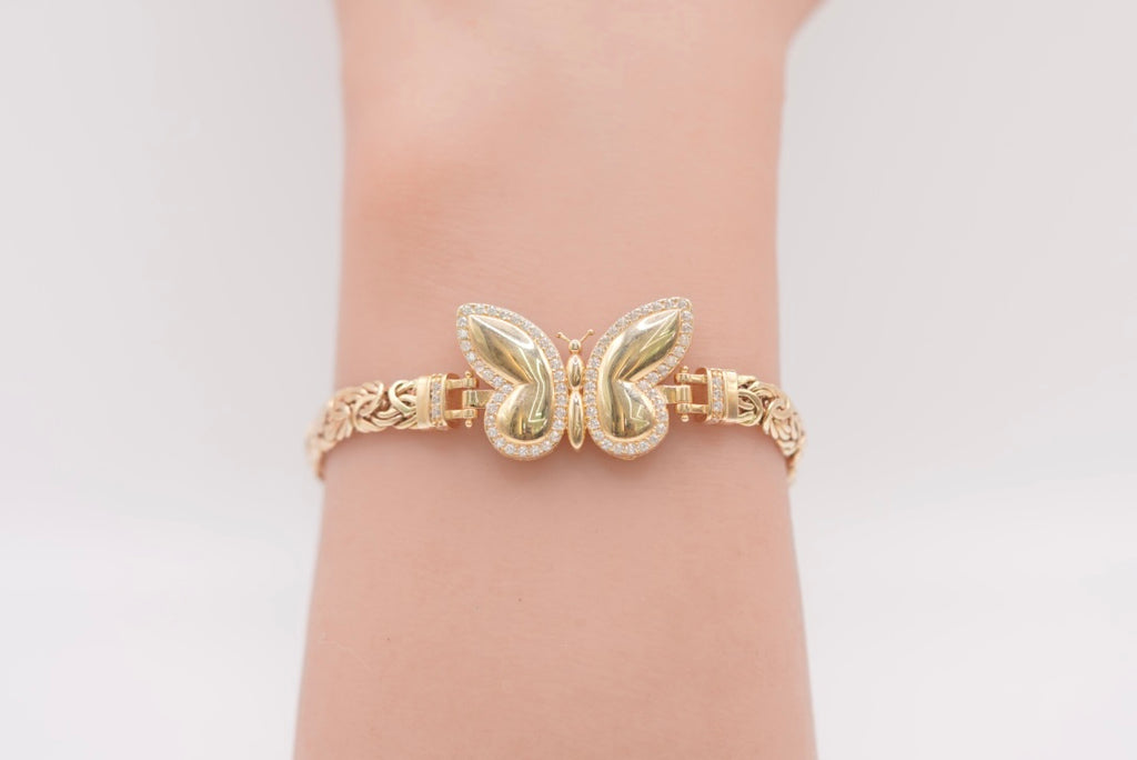 14k Byzantine Bracelet - Pure Butterfly