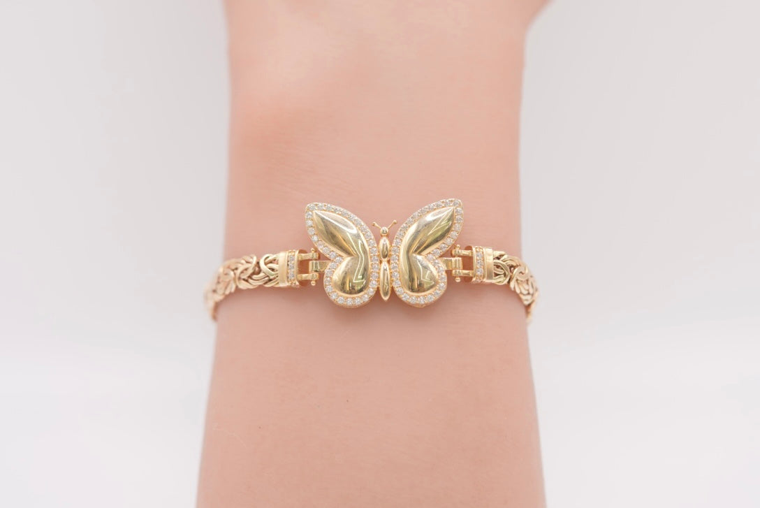 14k Byzantine Bracelet - Pure Butterfly