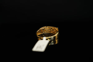 14k Crystal Line Ring