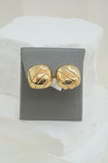 10k Earrings - Puffed Square