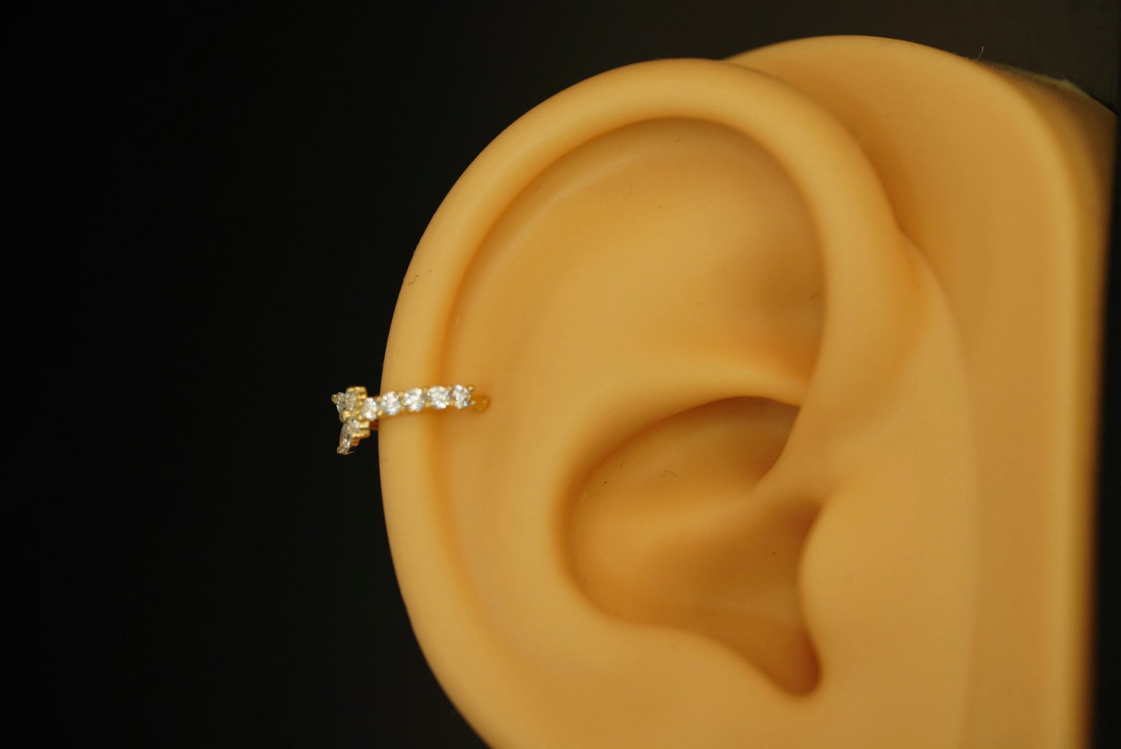 14k Crystal Butterfly Earcuff