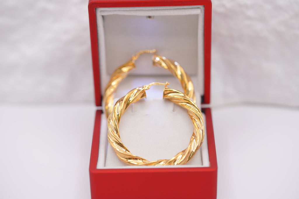 10k Hoop Earrings - Velvet Shine