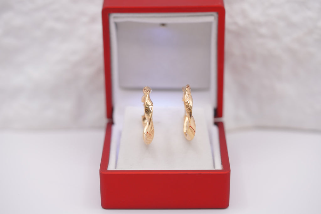 14k Hoop Earrings - Classic Curve