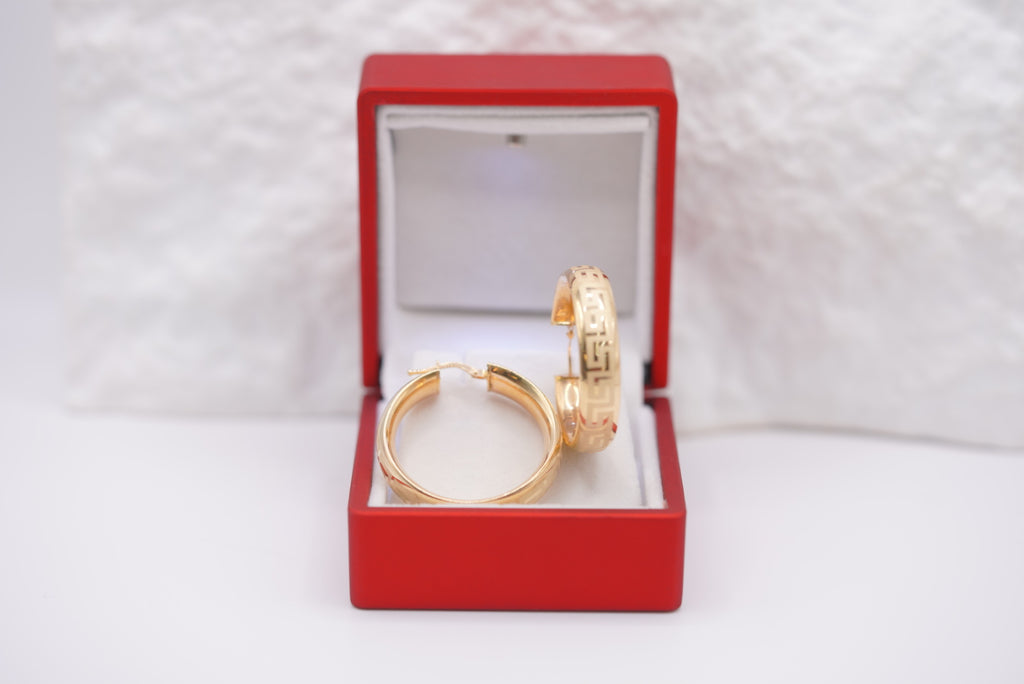 14k Hoop Earrings - Bold Frame