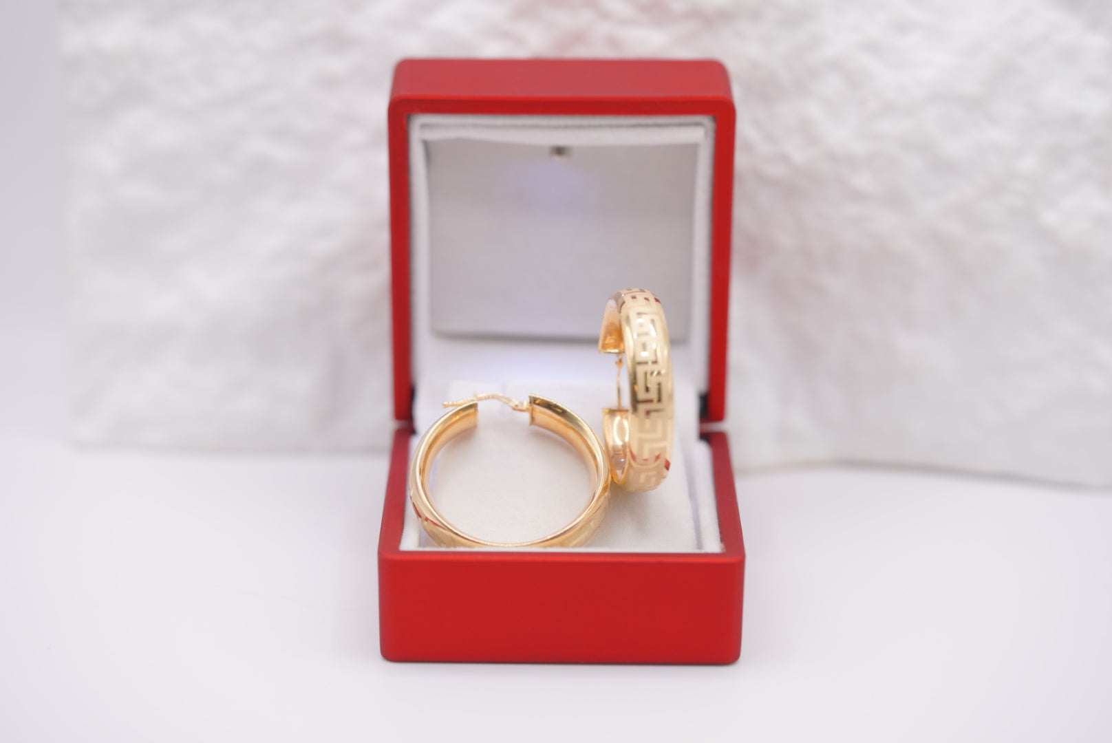 14k Hoop Earrings - Bold Frame