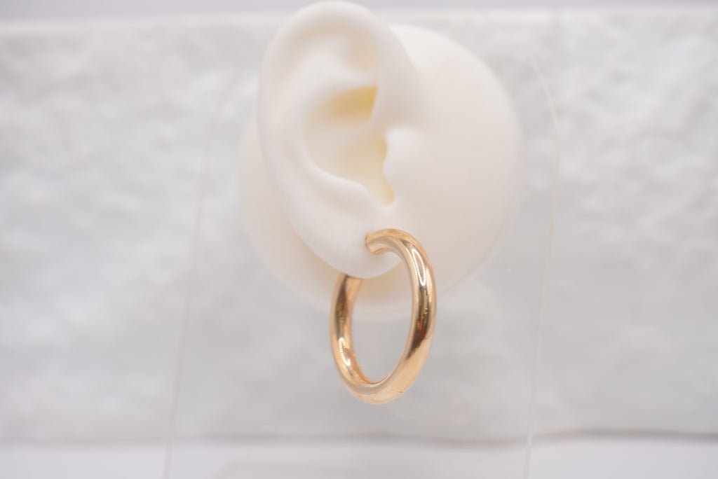 14k Hoop Earrings - Luxe Orbit