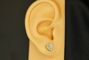 14k Diamond Heart Earrings