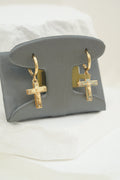 14k Hoops - Christ Cross