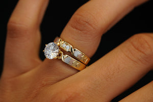 14k Three Gold Matrimony Trio Set