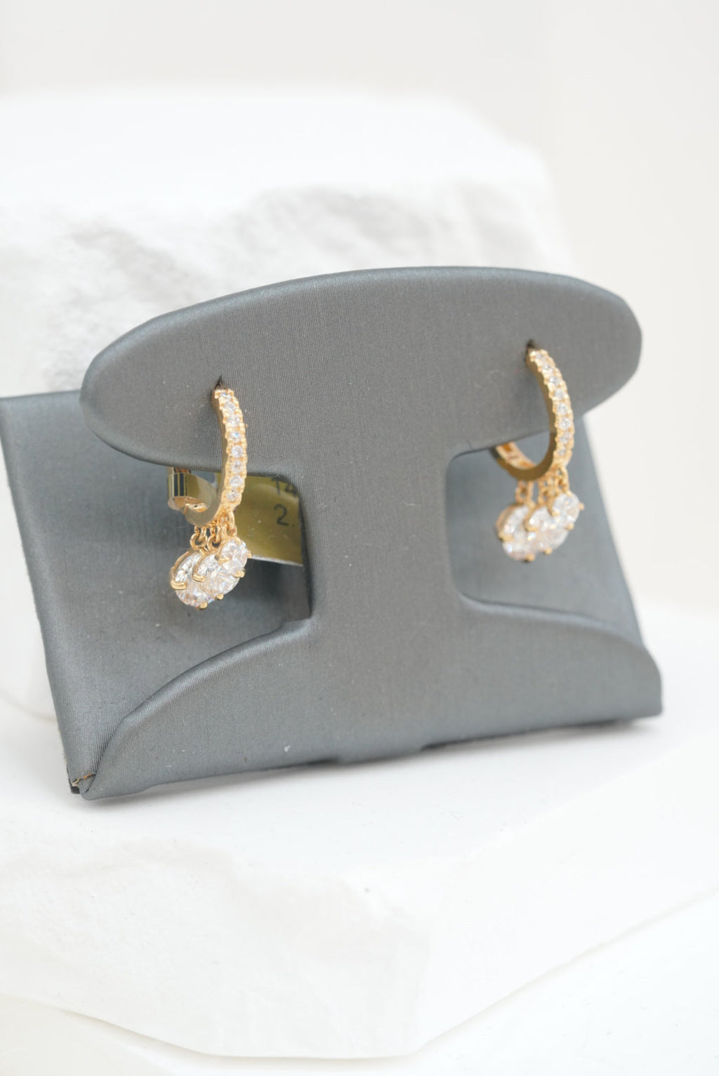 14k Hoops- Crystal Charms