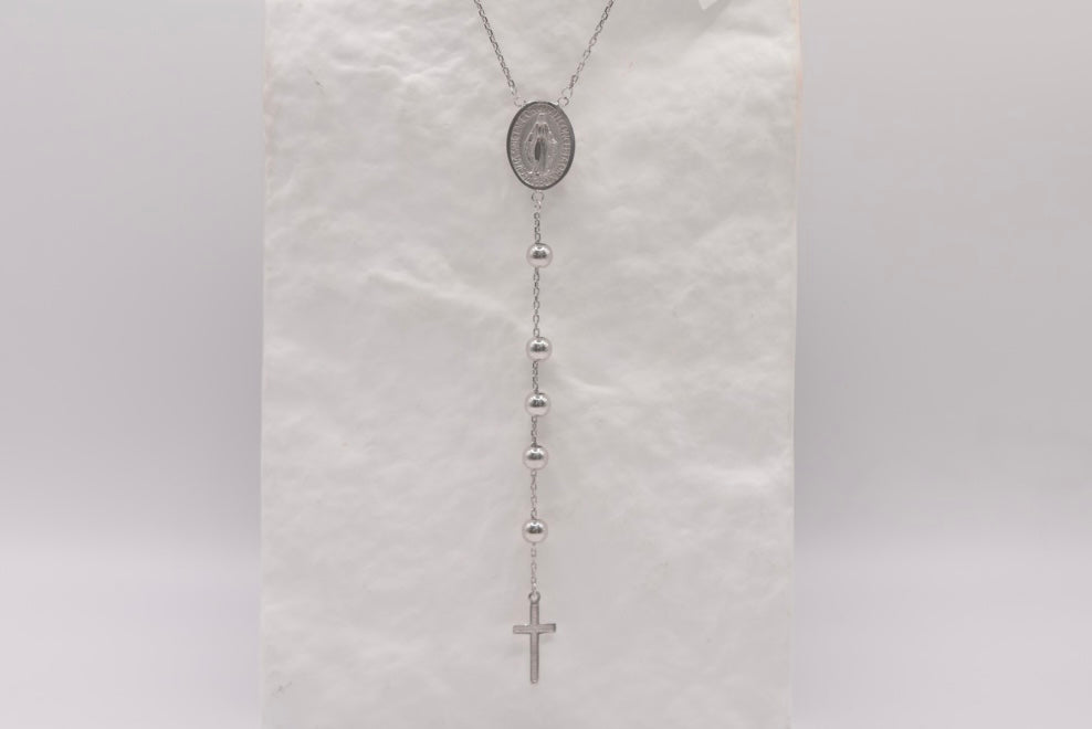 14k Rosary - White Gold Beauty