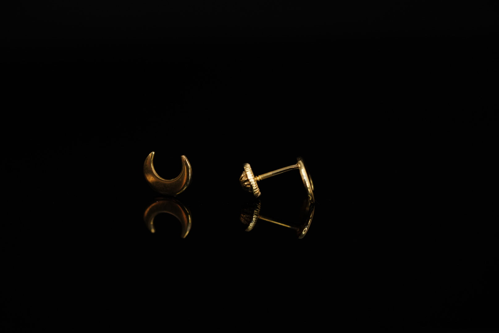 14k Moon Earrings New