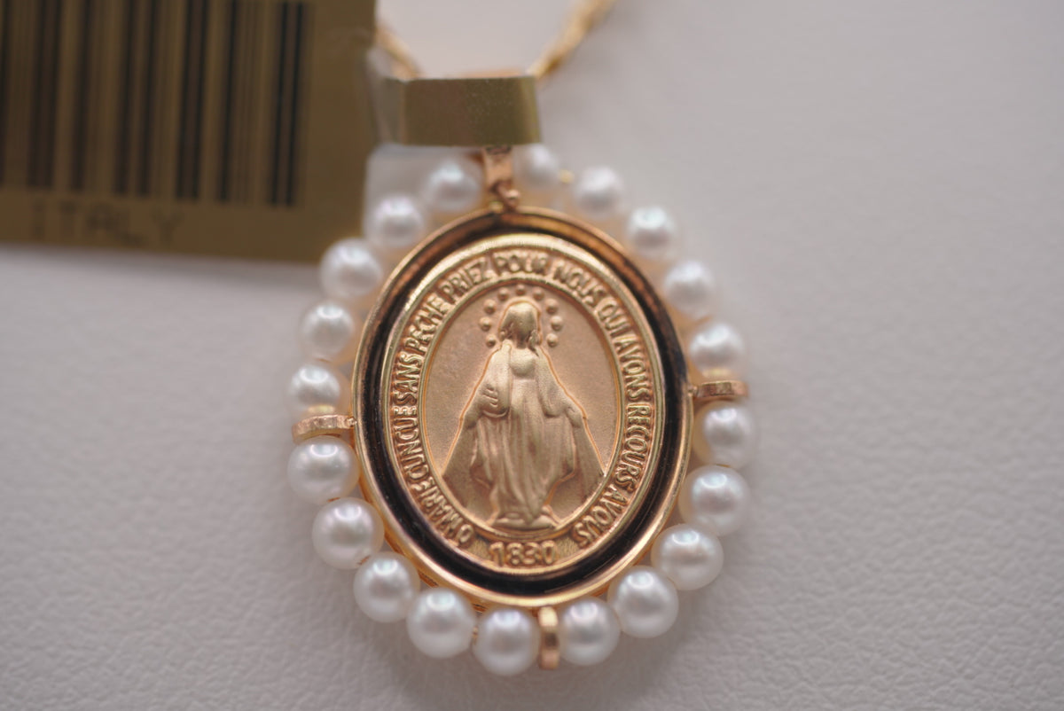 14k D Cut Chain with Pendant - Carry Your Faith