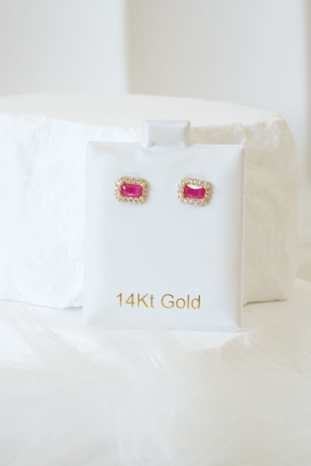 14k Baby Earrings - Reddish Beauty