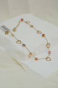 10k Anklet - Hearts & Crystals