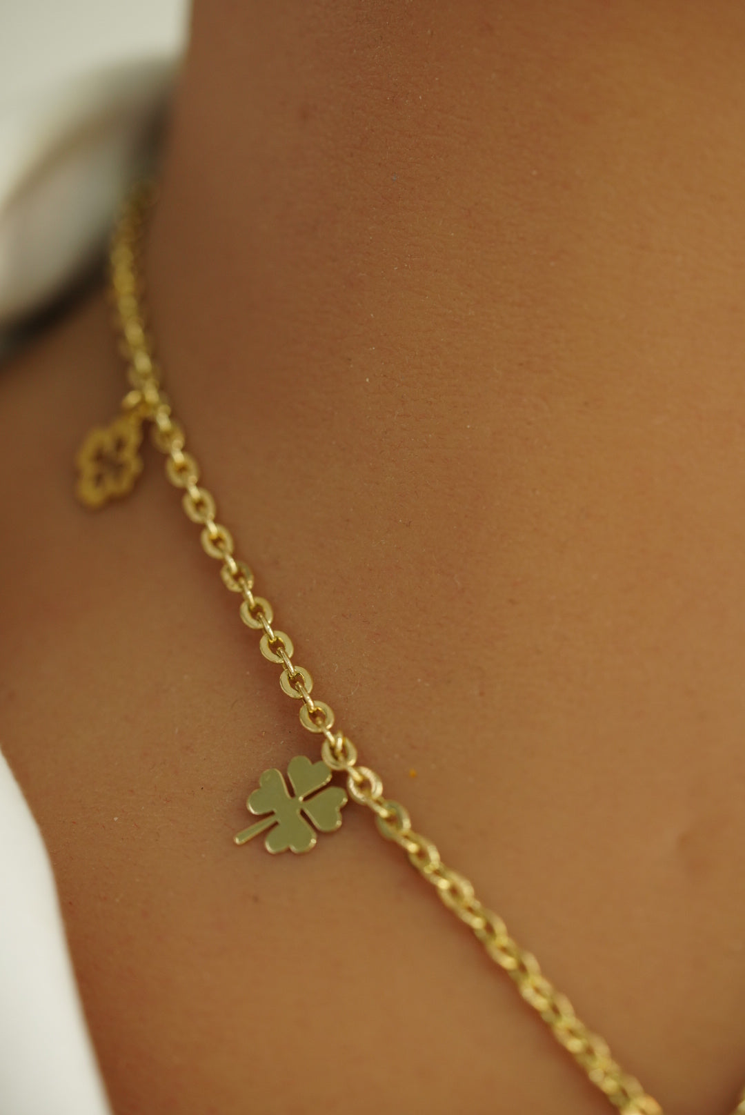 14k Clovers Necklace