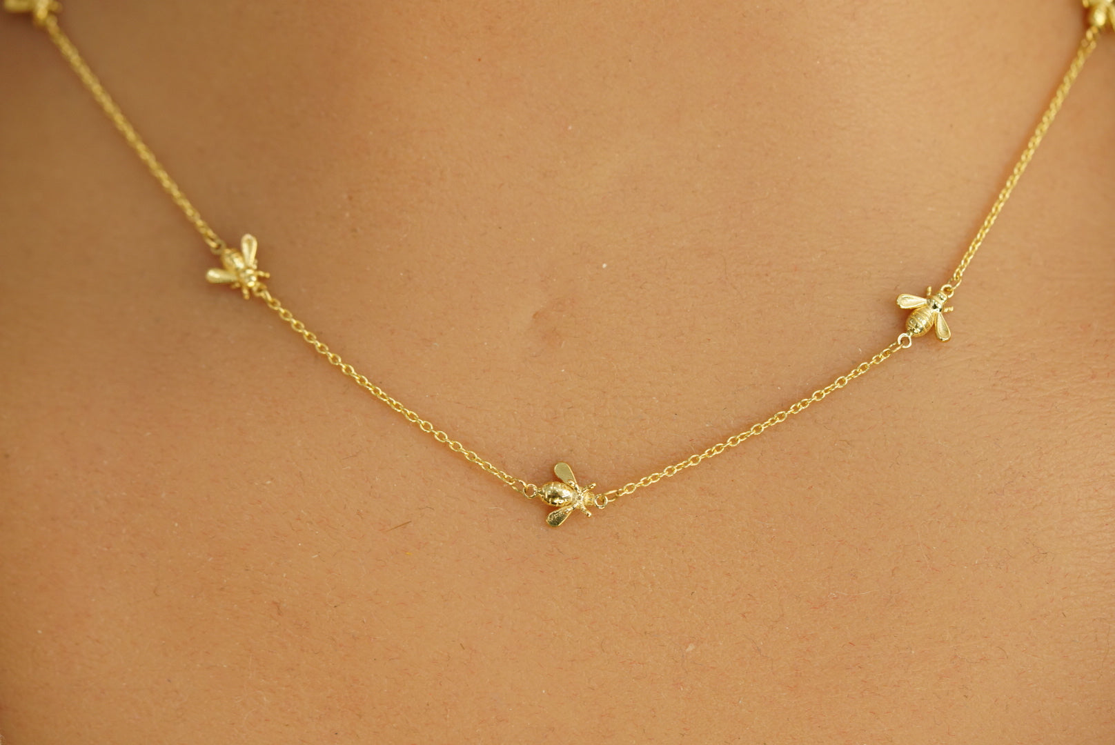 14k Bee Necklace