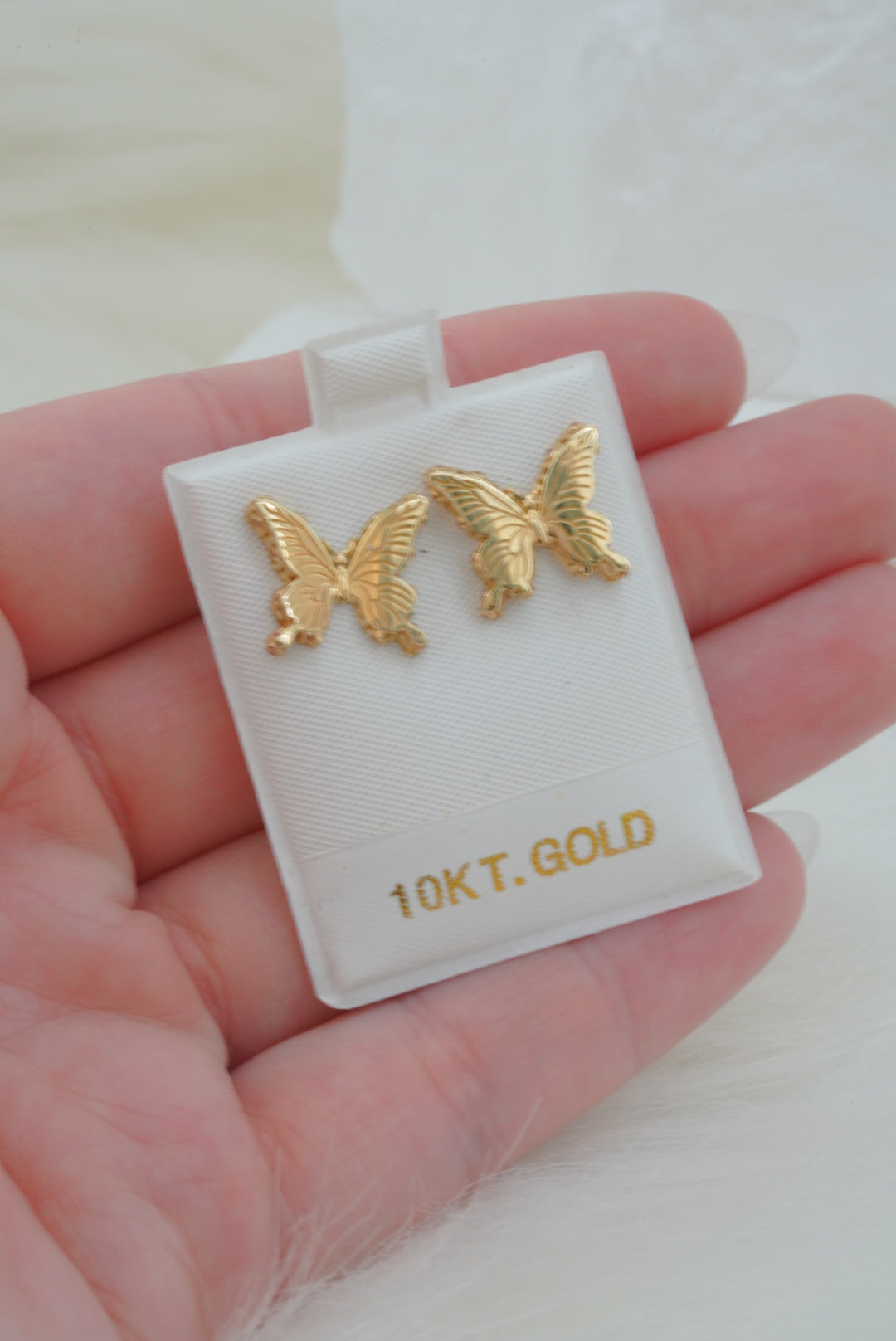 10k Earrings - Big Butterflies