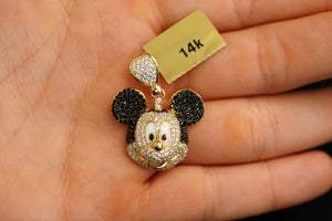 14k Mouse with Crystal Pendant