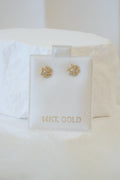 14k Earrings - Stone Flowers