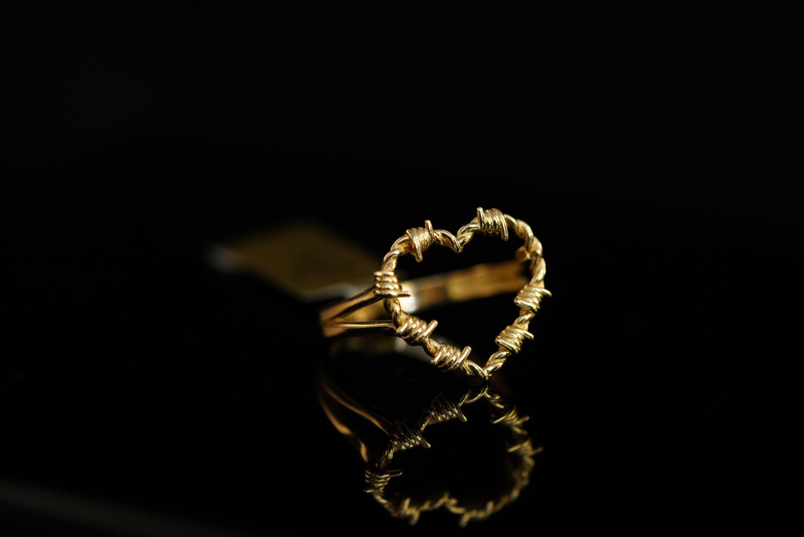 14k Wired Heart Ring