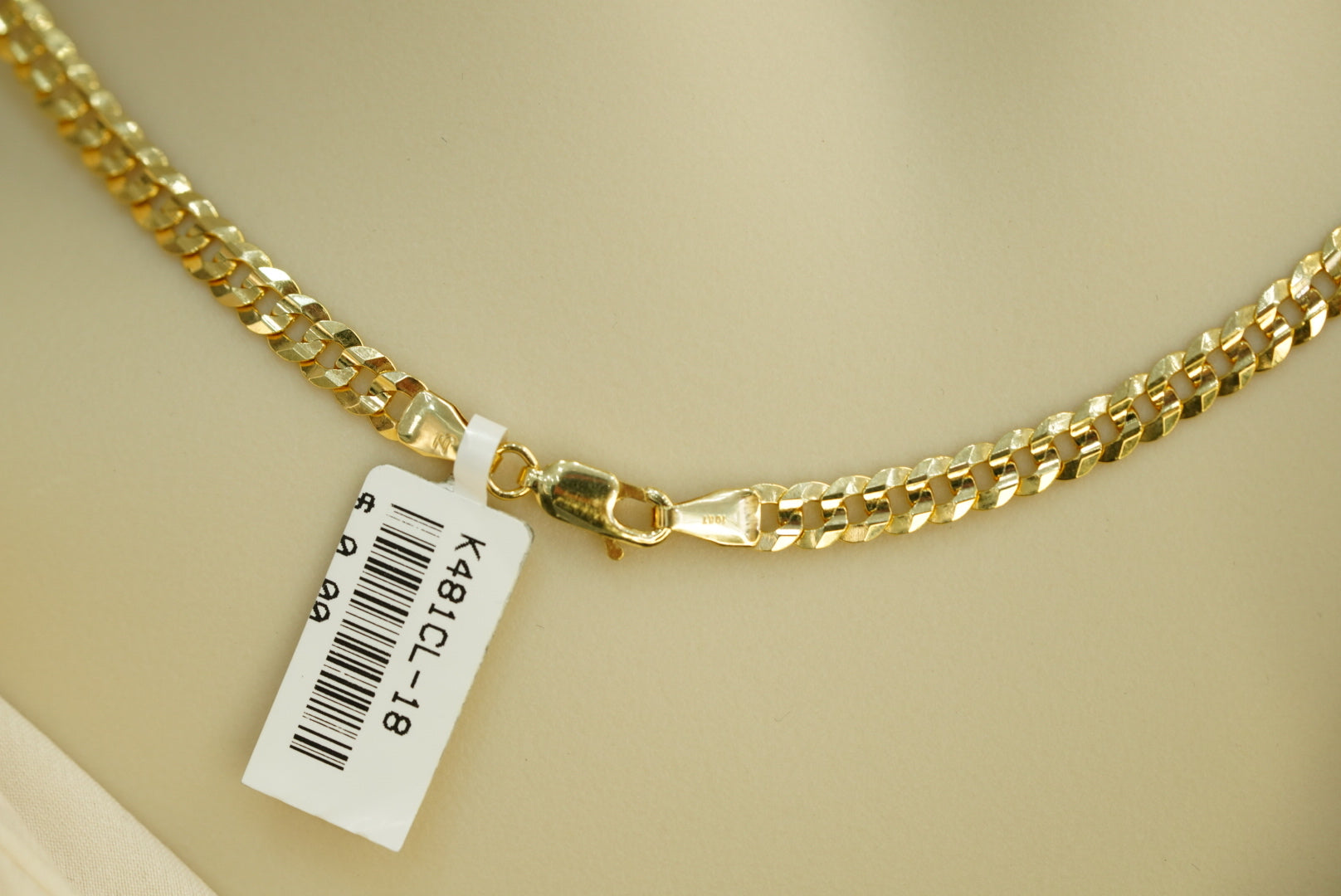 10k Cuban Diamond Link Chain with Cross Pendant