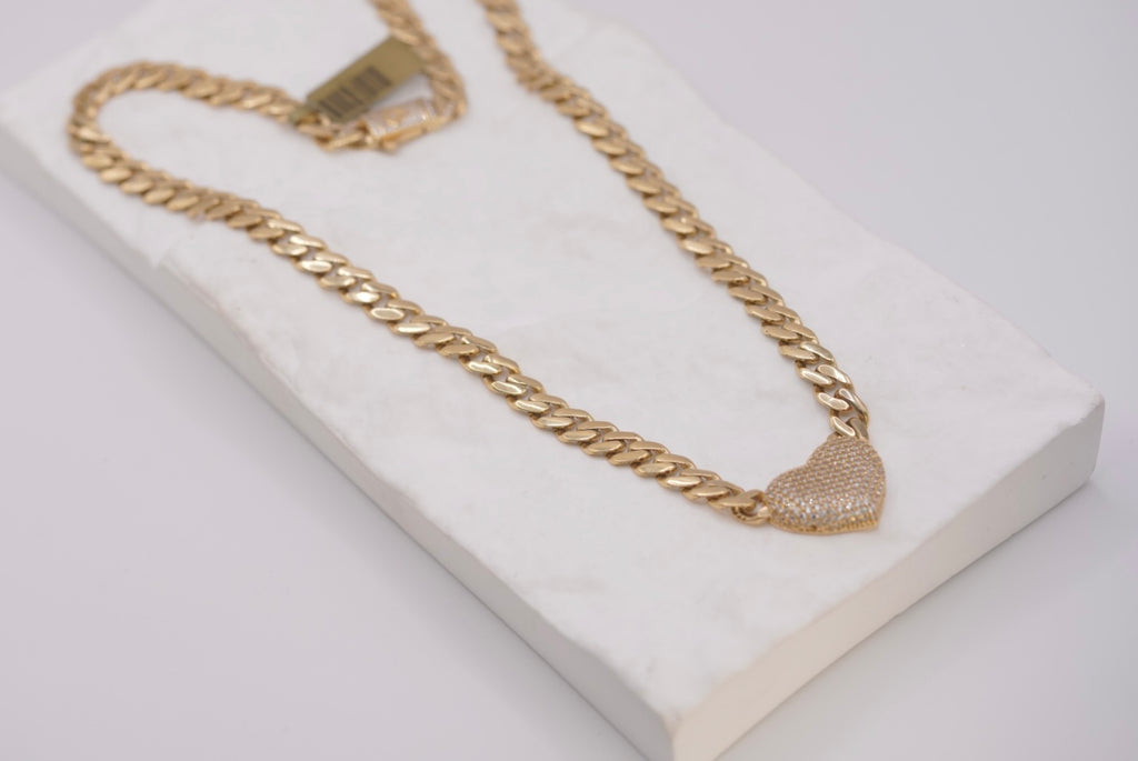 14k Necklace - Shiny Heart