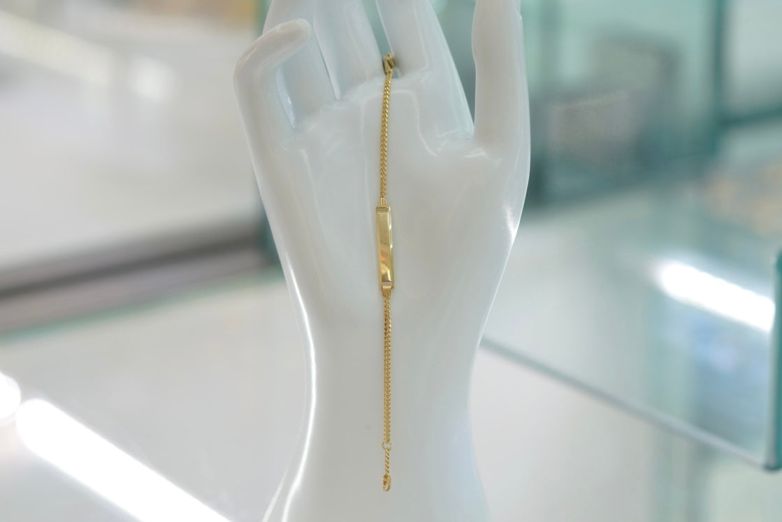 14k Baby Bracelet - Cuban Link Elegance