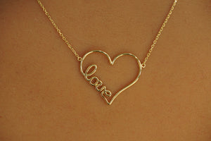 14k Love Heart Necklace