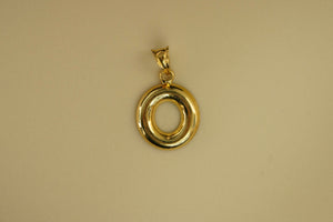 10k Chubby Initial Pendant