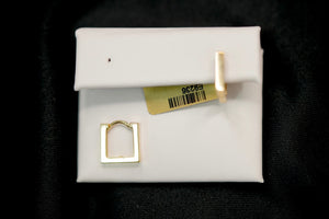 14k Little Square Huggies