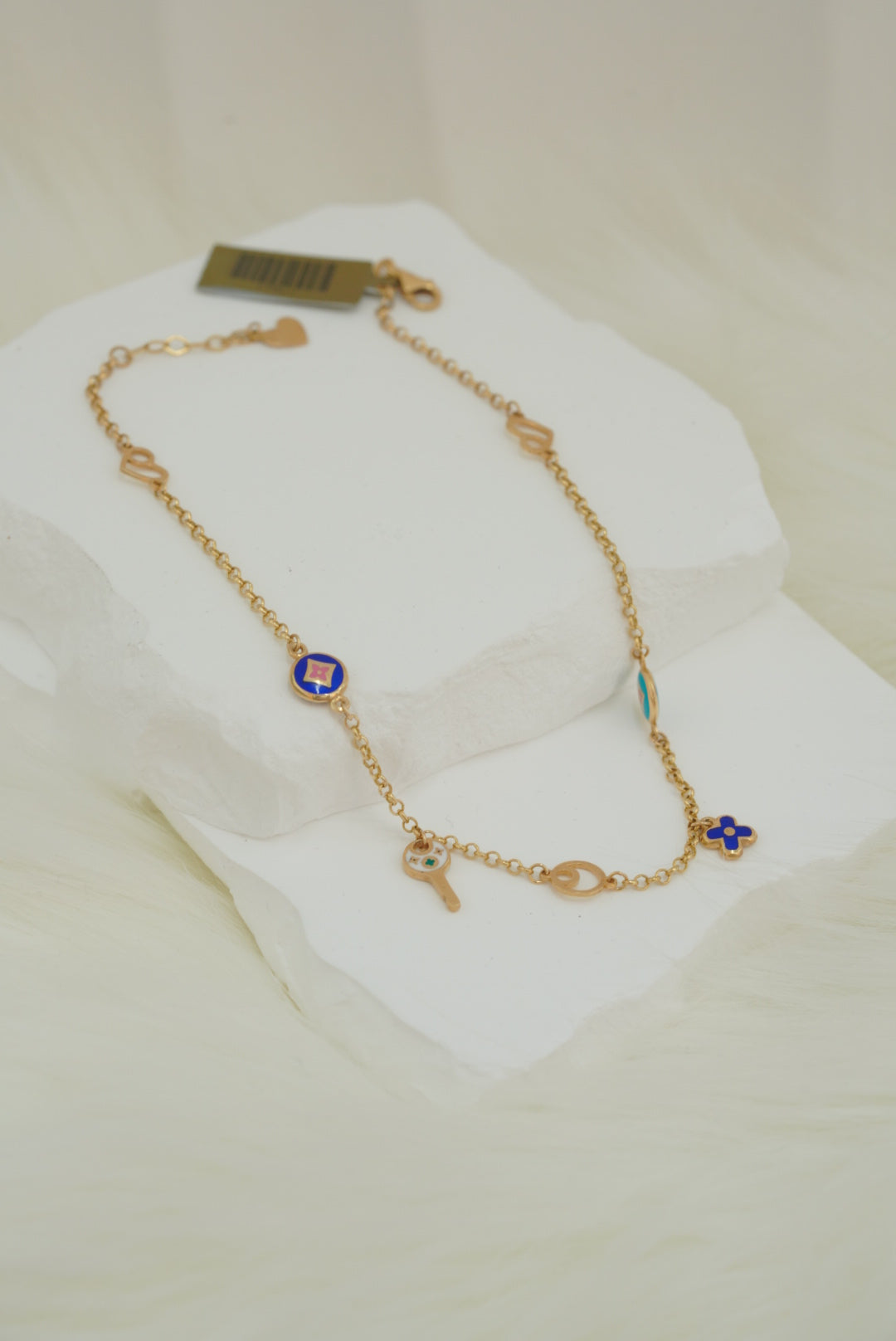 14k Anklet - Charms