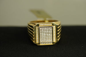 14k Crystal Rectangle Ring