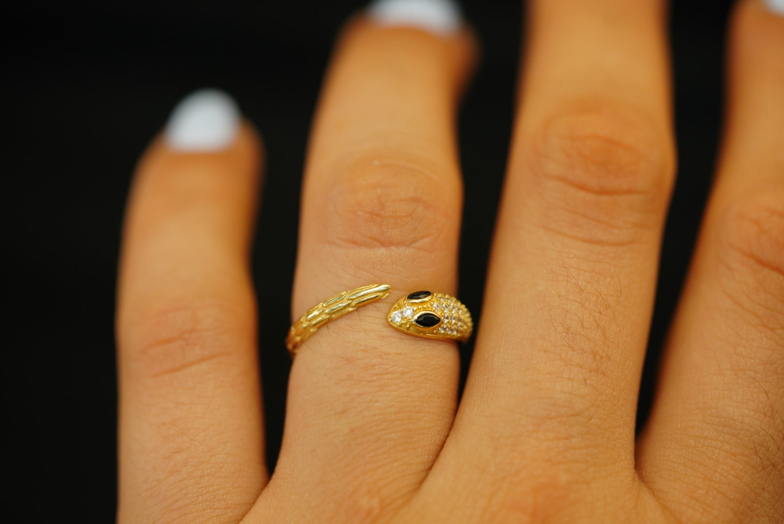 14k Snake Zirconea Ring