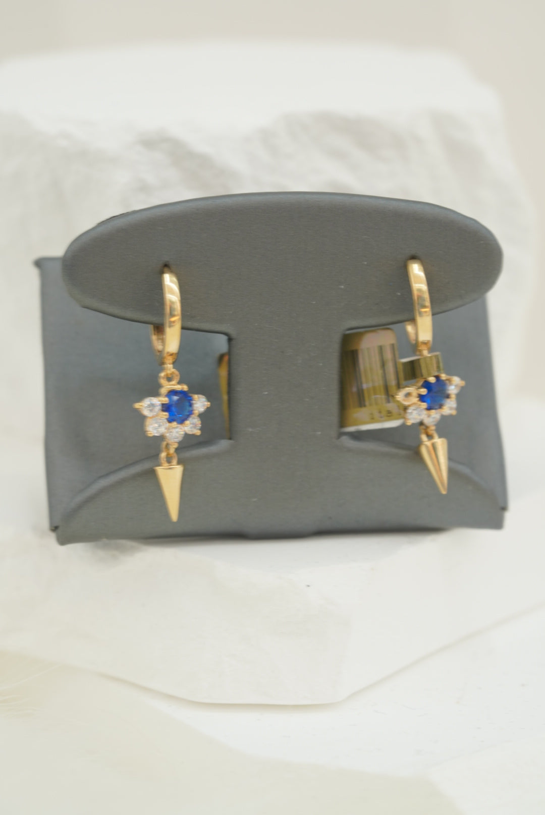 14k Hoops - Blue Cone