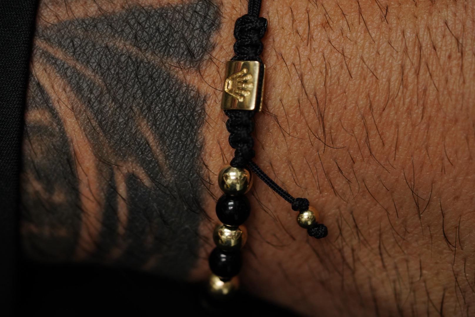 14k Panther Crystals Leather Bracelet