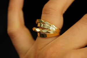 14k Shiny Layers Ring