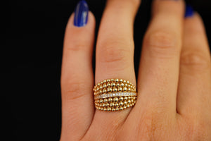 14k Balls Crystal Ring